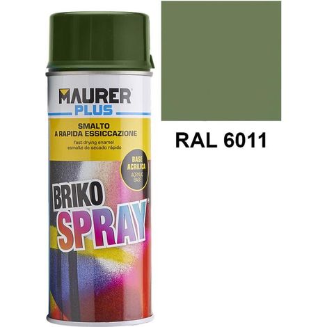 MAURER spray pintura verde reseda 400 ml. , Spray pintura verde reseda - Capacidad: 400 ml.- RAL: 6011- Esmalte acrílico de usos profesionales.- Excelentes (1/5)