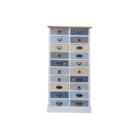 Mobile Arredo Casa in Legno con 20 Cassetti 55 x 33 x 128 cm (1/2)