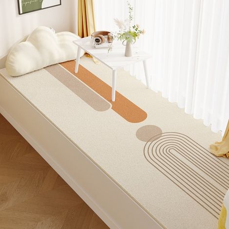 LAN Orange Light-1 4020CM Imitation cachemire Tapis imitation cachemire pour chambre, balcon, tatami, tapis antidérapant, absorbant et isolant pour baie vitrée (1/4)