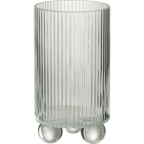 Photophore Vase en Verre "Clara" 21cm Transparent