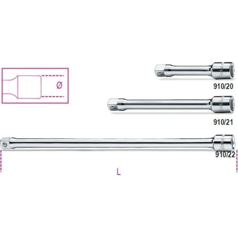 Extension beta 910/20 acier chrome vanadium 75 mm 3 8
