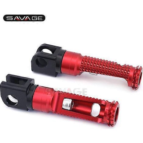 Vordere Fußrasten für Suzuki GSR GSXS 750 1000/F Hayabusa Bking GSX1300/R 2008-2020 Motorrad-Fahrerfußrasten GSR750 – Rot (1/5)