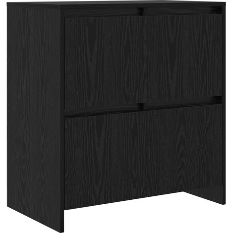 Buffet Meuble de rangement Chêne noir 70 x 41 x 75 cm Bois d'ingénierie (1/5)