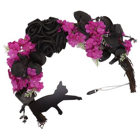 Guirlande Halloween Noir Chat Lunaire Décoration Murale Porte Maison Suspendue Créative (1/5)