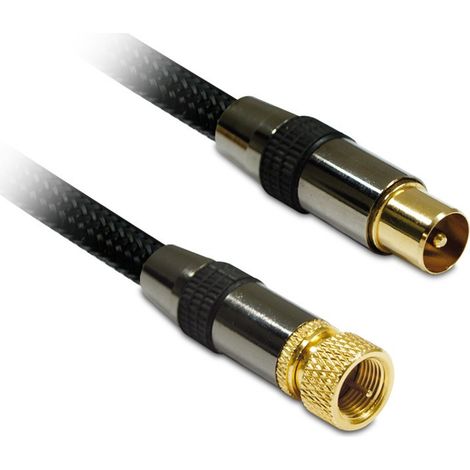 Cavo TV coassiale 9,52mm mas/ F mas 1,5 m - nero