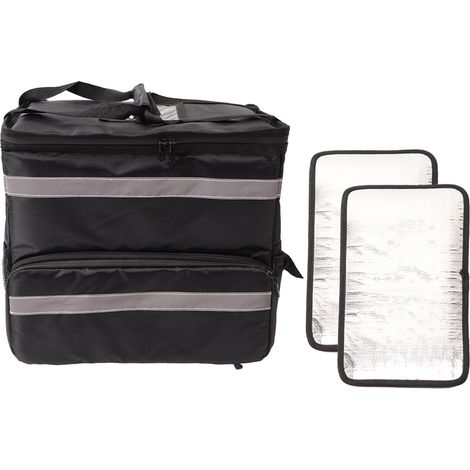 Sac à dos isotherme 50L pour la livraison de pizzas et de plats à emporter, avec compartiment extensible, idéal pour le camping et les voyages. (1/5)