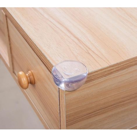 Protections d'angle de sécurité (lot de 12), transparentes, pour meubles et tables, motif chat souriant, idéales pour les enfants. (1/5)
