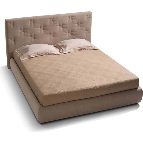 Letto spaziale 140x200 con struttura sollevabile e contenitore per la biancheria da letto.