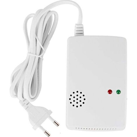 Natural Gas Alarm Sensor, Practical Home Security LPG Leak Detector 110-240V(EU) (1/4)
