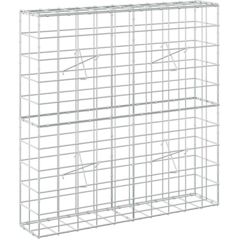 Gabione mit 5 mm Draht und 10x10 cm Maschen 100x20x100 cm vidaXL (1/5)