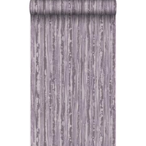 papier peint à rayures gris violet clair et gris chaud - Origin Wallcoverings (1/5)