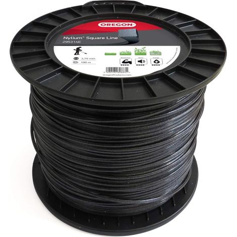 Fil débroussailleuse Carré Nylium Noir ø3.75mm/100m Oregon 295314E