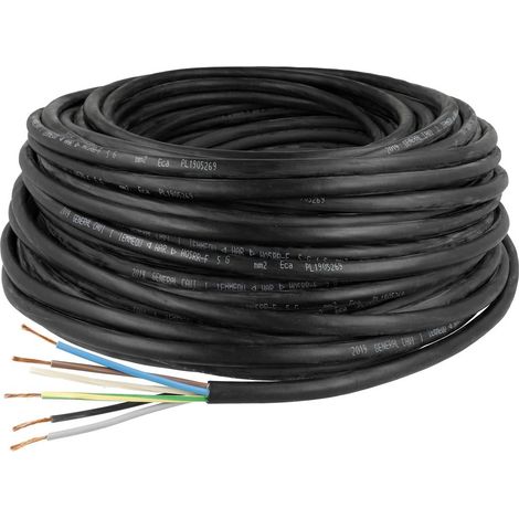 HELU 37062 Gummischlauchleitung H07RN-F 5 G 2.5 mm² Schwarz 50 m