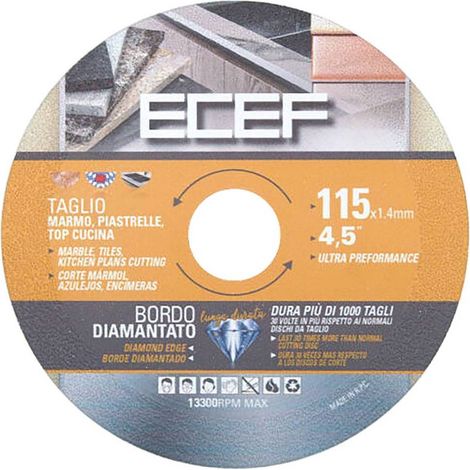 DISCO DIAMANTATO P/MARMO PIASTRELLE D 115 MM