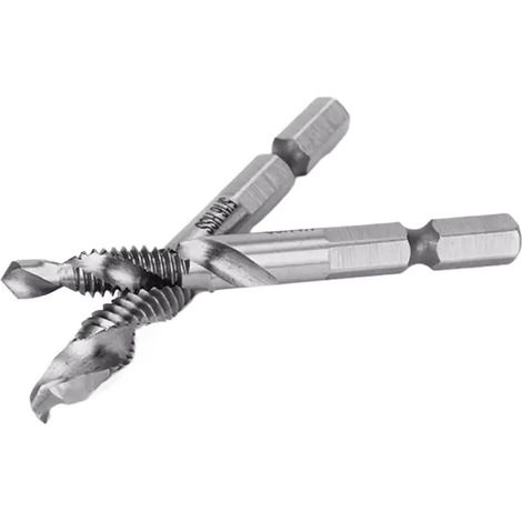 Foret taraudeur 6 pièces 1/8" 3/8" 1/4" HSS queue hexagonale (1/2)