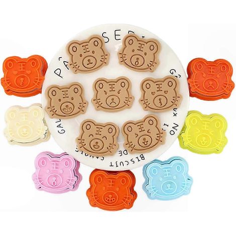 Tiger-Fondant-Ausstecher 2022, Chinesisches Neujahr, Kunststoff-Kuchenform, süße Dekoration, Presswerkzeug mit Ausstecher, Einzelpackung (1/5)