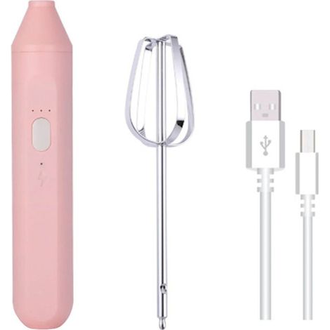 Batteur Électrique à Main Portable - JINFGERNE - Idéal pour Battre les Œufs, Mélanger Gâteaux, Faire Mousse de Lait et Préparer Café, Inclus : Fouet à Œufs et Câble de Données