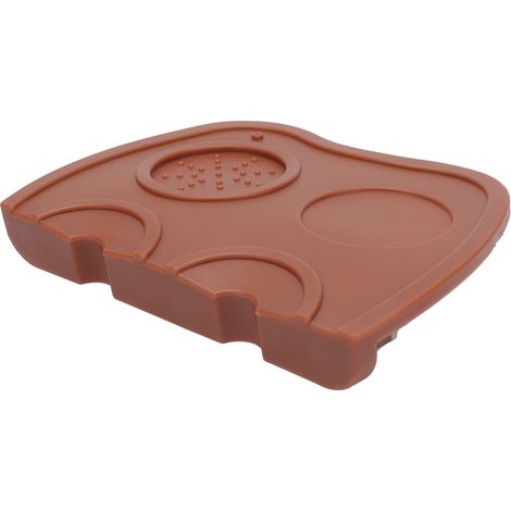 Tapis de Tassement Café en Silicone Anti-Dérapant, Résistant à la Chaleur, Coin Doux pour Maison - Marron (1/5)