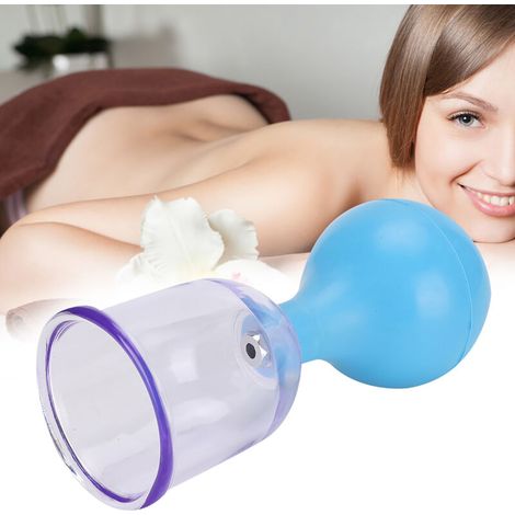 Balle de massage thérapeutique en caoutchouc pour ventouses et bien-être - Version bleue (1/5)