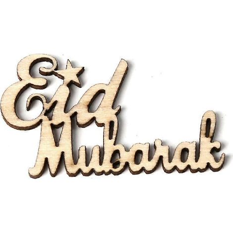 1. „Hölzerner Anhänger „Eid Mubarak“ – Kleine handgefertigte Hängedekoration, Holzbuchstaben für Partydekorationen – 4 Stück“ (146 Zeichen)