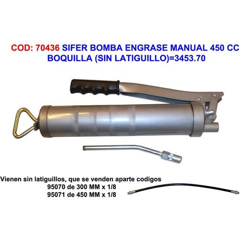 Pompa per grasso manuale SIFER 450CC con ugello senza tubo