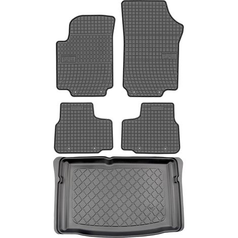 Juego de alfombrillas de goma para coche y alfombrilla para maletero del Seat Mii Hatchback (diciembre de 2011 a 2019). (1/5)