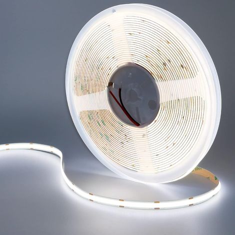 Bande LED COB blanc froid sans points, éclairage uniforme flexible maison placard (1/5)