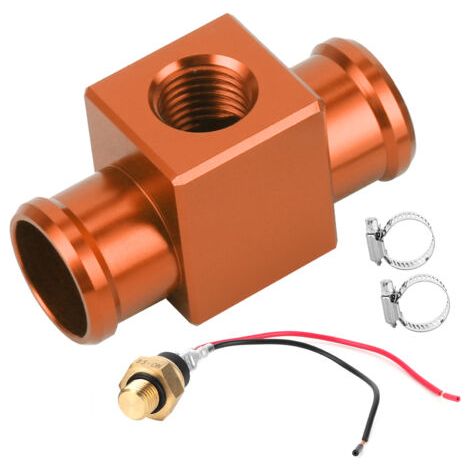 QORVA- Thermostat interrupteur de température d'eau, radiateur, liquide de refroidissement, capteur de température du ventilateur pour moto, ATV, véhicule tout-terrain (Orange) (1/5)