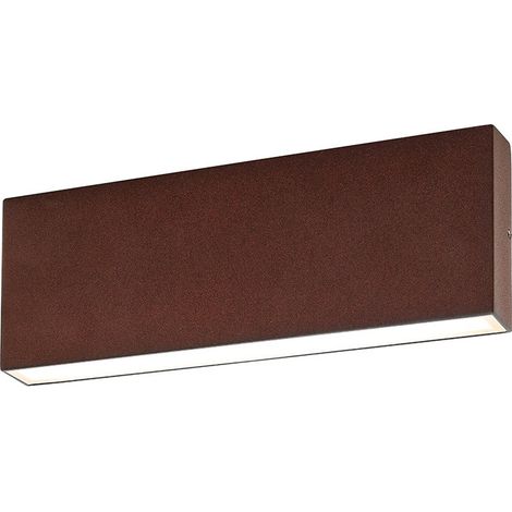 Applique da Parete GES2215 in Alluminio Marrone 2x10W IP65 Biemissione con Temperatura Luce Selezionabile 3000K/4000K/5000K - Gea Luce (1/2)