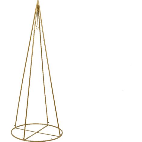 Struttura cono in ferro oro 72x180 cm