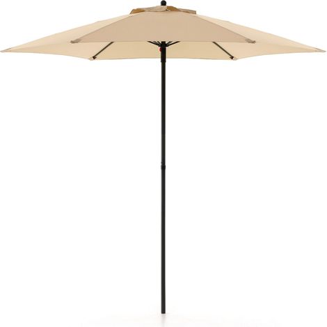 Ombrellone da Giardino Ø2,4 m Palo Ø32 mm in Ferro Telo in Poliestere Garden Ecrù