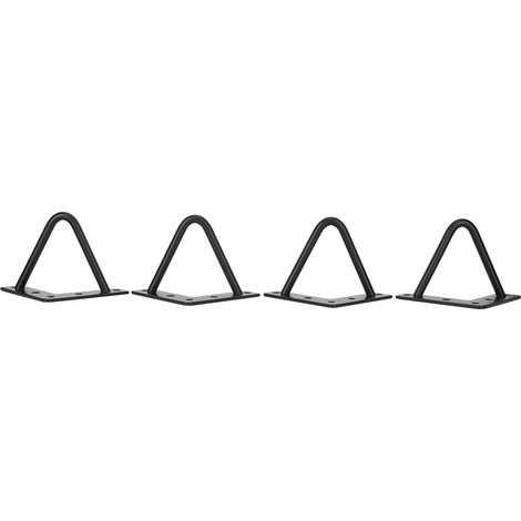 Lot de 4 pieds de table en fer forgé en forme de U, supports de bureau, accessoires de quincaillerie pour meubles (1/5)