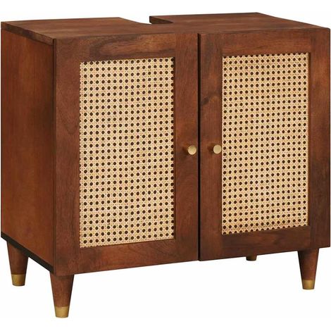 Maison Exclusive - Waschbeckenunterschrank Braun 62 x 33 x 58 cm (1/5)