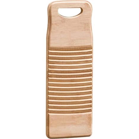 Planche à laver en bambou Septcity, lave-linge à main rétro pour vêtements, outil ménager robuste antidérapant, idéal femme, école, maison, déco vintage, 15,7 x 5,9 x 0,7 pouces (1/5)