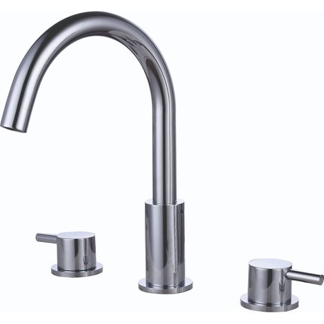 RAK Prima Tech 3-Hole Bath Filler Tap Deck Mounted - Chrome (1/2)