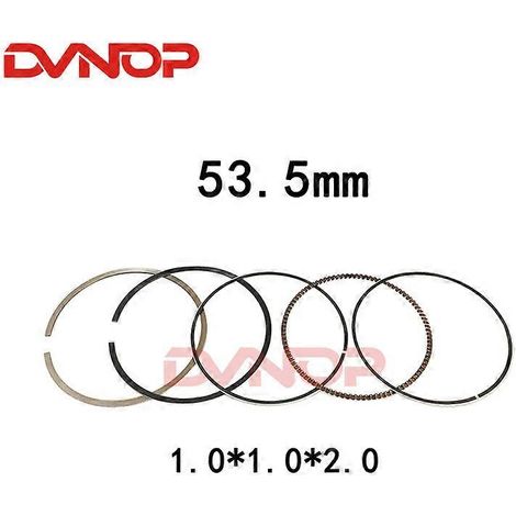 Anillo de pistón de motocicleta de 53,5 mm, juego de juntas de 1,01,02,0 mm para Qingqi Suzuki QS110 FD110 FD 110 110cc, repuestos para motor (solo anillo). (1/5)