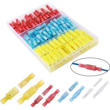 Morsetto per saldatura - Morsetto di collegamento - 20 paia di raccordi rapidi maschio/femmina a pressatura a freddo, 4 colori per set (1/2)