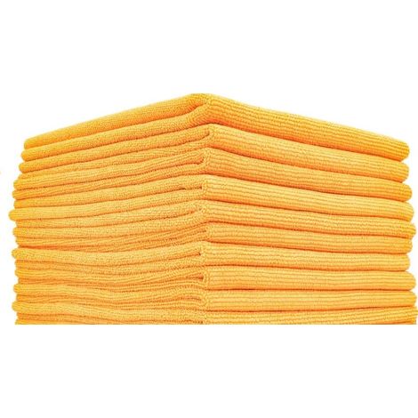 Lot de 10 serviettes absorbantes en microfibre, 40 x 40 cm, orange