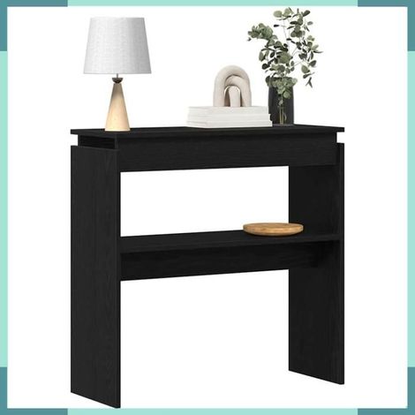 Table console - 862661 - Chêne noir - Bois d'ingénierie - 80 x 30 x 80 cm (1/5)
