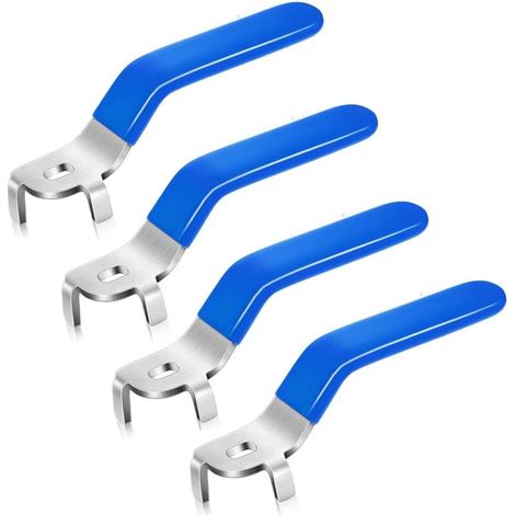 Lot de 4 poignées de vanne à bille, 8485mm, pour le remplacement et la réparation des tuyaux de robinets extérieurs, bleu. (1/5)