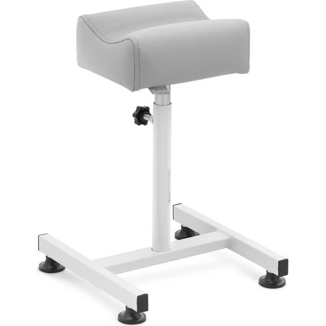 Sgabello per pedicure 24 x 22 cm schiuma di acciaio PU grigio 140010080