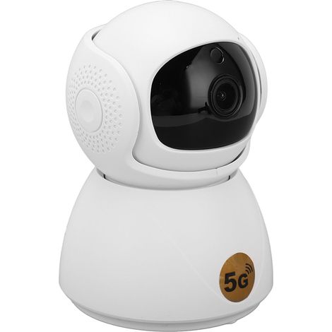 Caméra de Surveillance WiFi 5G 1080P HD Double Bande, Moniteur de Sécurité Intelligent sans Fil avec Alimentation 100‑240V Prise UE (1/5)