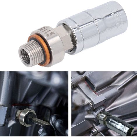 Bouchon de vidange d'huile M141,25, bouchon de vidange d'huile automobile en acier inoxydable, bouchon de vidange d'huile autotaraudeur pour réparation de filetage endommagé. (1/5)