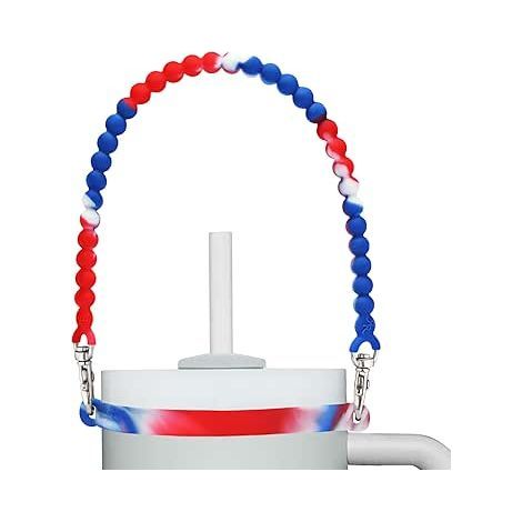 Poignée de bouteille d'eau en silicone avec sangle compatible avec les accessoires Stanley Cup (1/4)