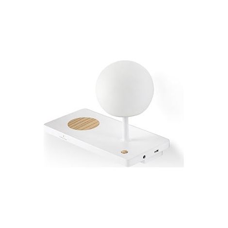 Faro Barcelona 01026A - NIKO PC Lampada da parete bianca sinistra diffusore PC