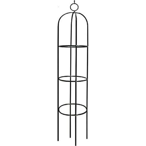 Tuteur pour végétaux en acier 200 cm – Support colonne pour rosiers et plantes grimpantes – Assemblage rapide par clips (1/5)