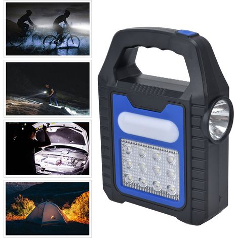 Lampe de camping portable haute intensité, projecteur longue portée, lampe de recherche LED, lampe de travail et d'entretien rechargeable par USB, lampe torche (1/5)