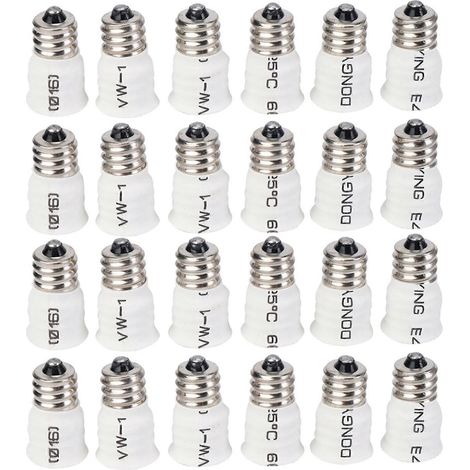 24 lot E12 pour E14 blanc poire Con r LED lampe support lampe adaptateur prise Changer (1/5)
