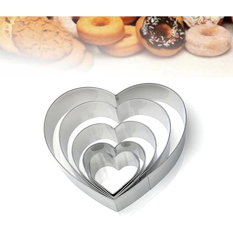Lot de 5 Emporte-pièces, Acier inoxydable, Formes variées, Moule à biscuit, Pour enfants et fêtes (1/5)