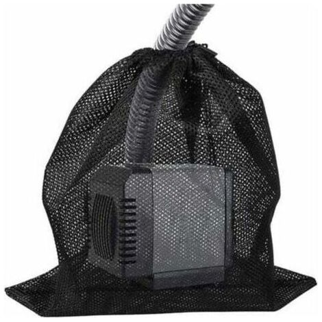 Sac Filtre De Pompe Avec Cordon De Serrage, Sac Filtrant De Pompe À Eau Sac Filtrant Pour Pompe De Bassin Accessoires De Sac En Filet Filtrant Filtration D'aquarium Et Piscine Extérieure 45x45cm Noir (1/4)